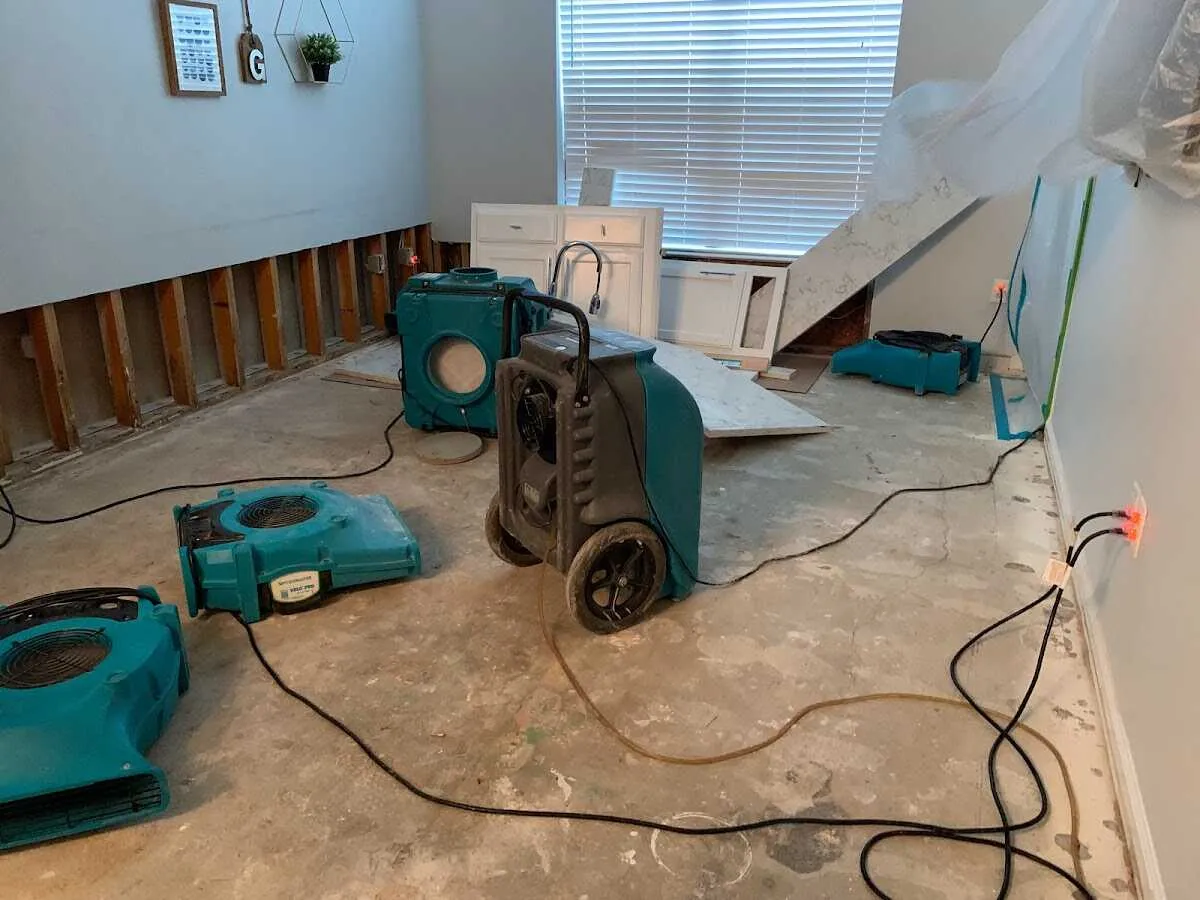 Dehumidifier in flood-cut room for Water Extraction & Removal in Weldon Spring